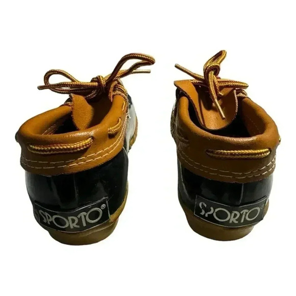 Sporto Women's‎ Brown Waterproof Rain Boots Size 7 Ankle Lace-Up - Picture 4 of 5